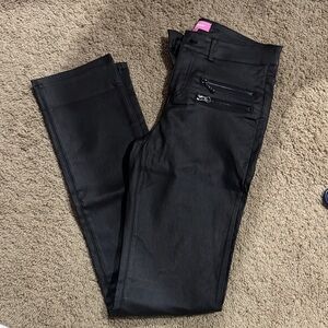 Edikted Black Boot Cut Pants with Zipper Details